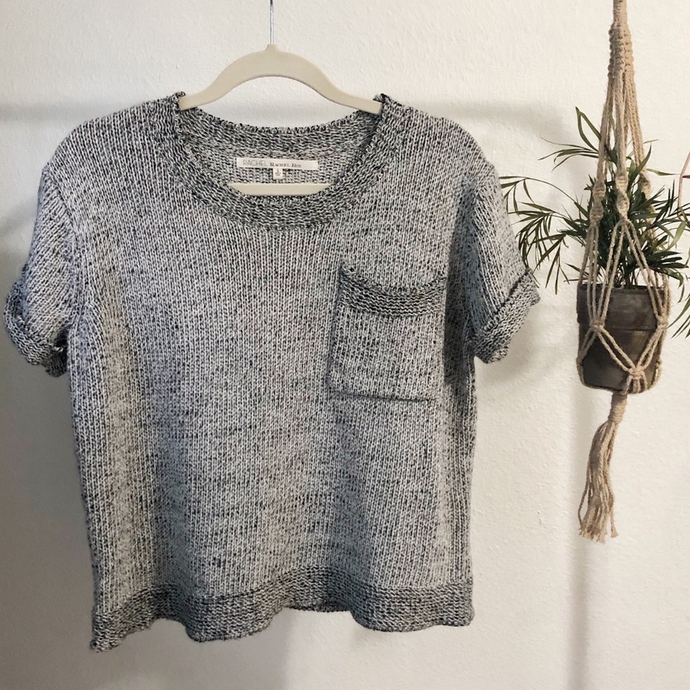Knit Boxy Top with Pocket